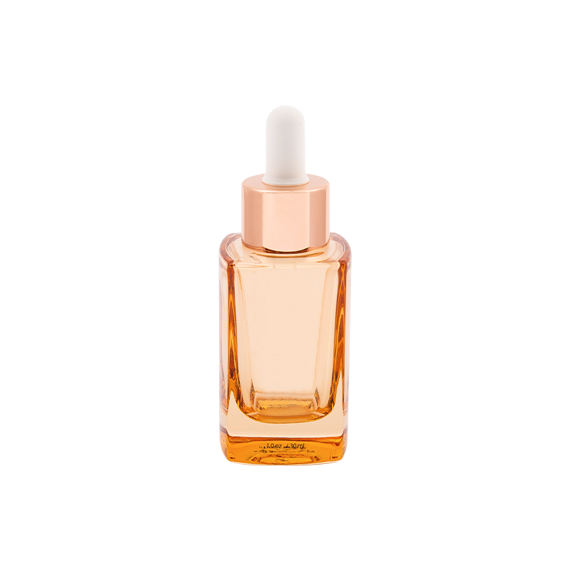 30 ml rózsaszín üvegszérum csepp palack