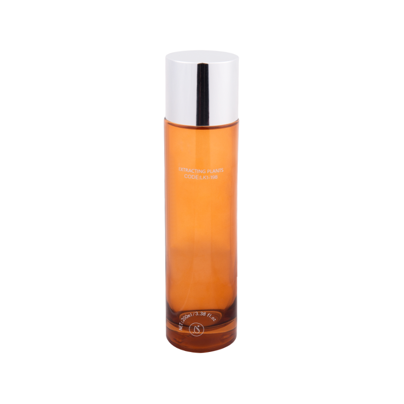 200 ml -es elegáns borostyános üvegtestes krém palack